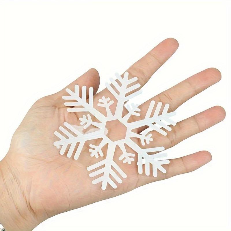 Christmas Snowflake Pattern Window Sticker, 4 Sheets Snowflake Window Decals, Window Decorative Sticker for Home Party Festival, Home Decor