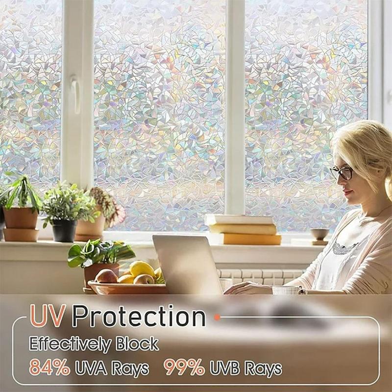 Pride 3D Colorful Window Privacy Film, 1 Count 2024 Fall Window Cling Film, Glass Window Film Decals, Home Decor, Sun Protection Window Glass Film