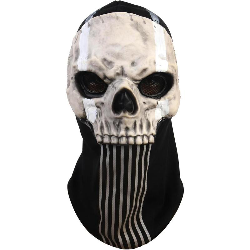 Ghost Mask MW2 Skull Mask Full Face Mask for Halloween War Sport Mask Headwear