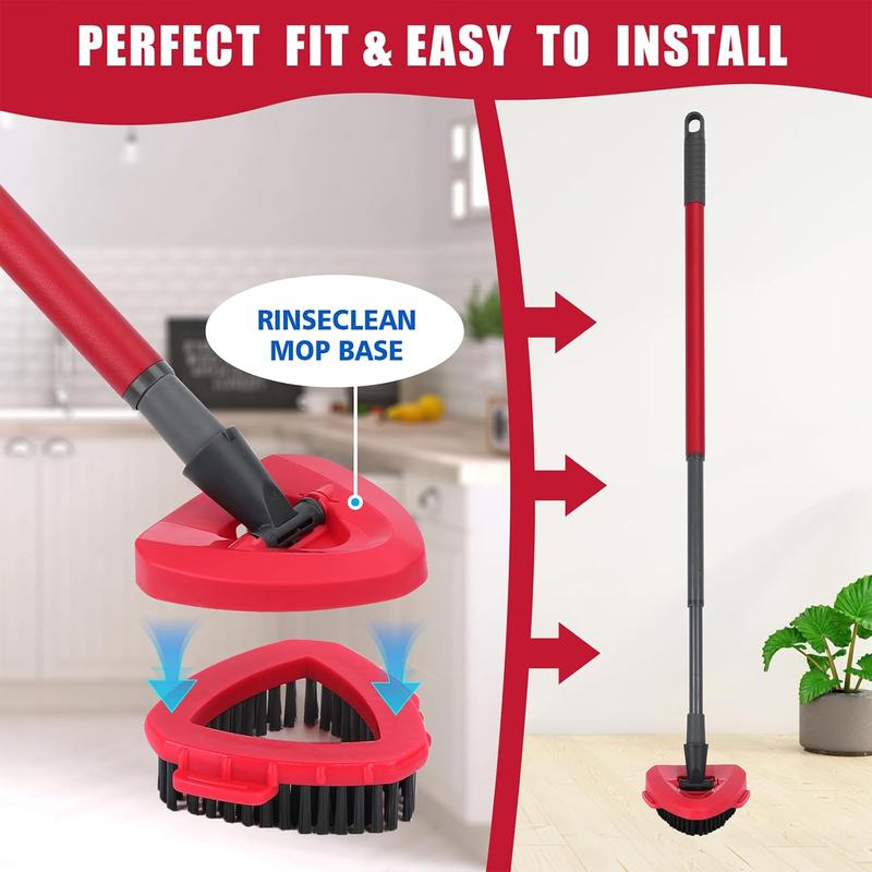 Scrub Brush Head Refills for O-Cedar RinseClean 2-Tanks System. Spin Mop Replace Head Base for Velida ocedar Hard Bristle Cleaning o cedar floor scrub