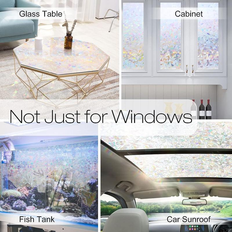 Pride 3D Colorful Window Privacy Film, 1 Count 2024 Fall Window Cling Film, Glass Window Film Decals, Home Decor, Sun Protection Window Glass Film