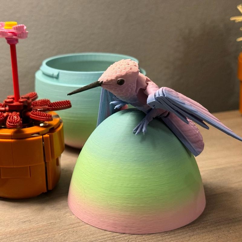 Hummingbird articulated 3D print figurine