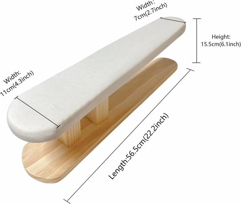 Padded Chest & Sleeve Tailor Ironing Board Long with Wooden Base for Household Tools, Tailor Dress Forms, Travel Use