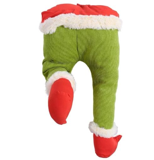 Christmas Elf Legs Tree Decorations - Christmas Tree Decor Elf Stuffed Leg Grinch Decorations Poseable Plush Legs for Tree Ornaments Party Decorations christmas decorations