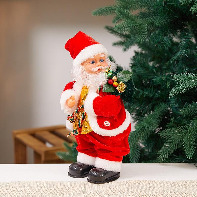 Electric Santa Claus Desktop Ornament, 1 Count Christmas Themed Decoration, Desktop Decorative Ornament for Home Office, Home Decor (without Battery)