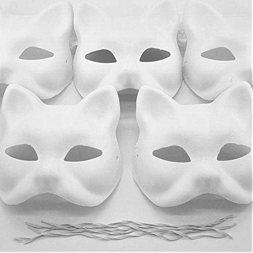 Halloween Cat Masks | 10 Pack | Mask Painting for Kids | Arts & Crafts for Children Boys or Girls - Halloween | Party Favor | Fall Classroom Activity.