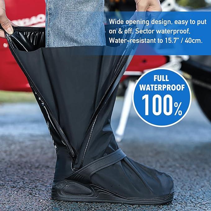 Waterproof Shoe Covers Rain Shoe Cover with Reflector for Men Women