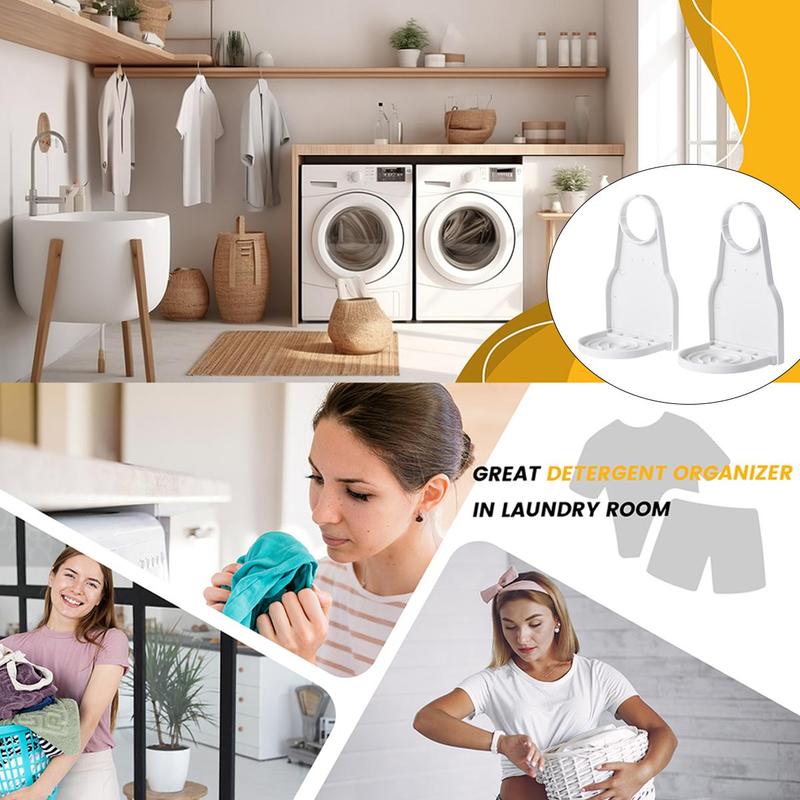 Laundry Detergent Cup Holder, 2 4 6 Counts Detergent Drip Catcher, Laundry Detergent Dispenser, Home Organizer for Laundry Room