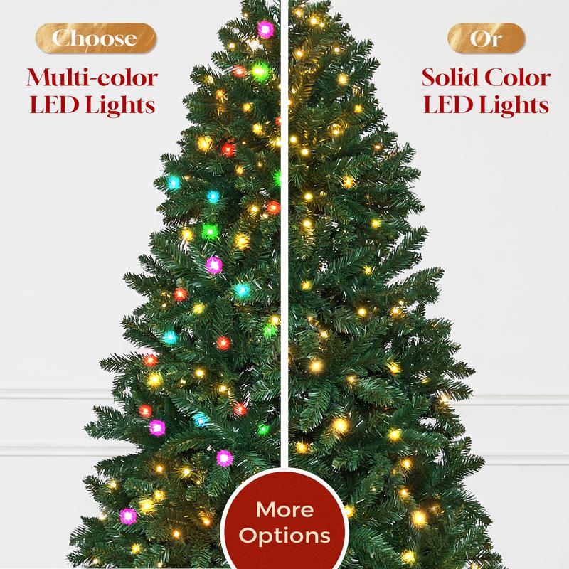 HOLLO STAR 6ft Prelit Christmas Tree with 270 LED Lights, Artificial Christmas Tree with App-Controlled Multi-Color RGB Lights, 1072 Branch Tips, Easy to Assemble, for Home, Party