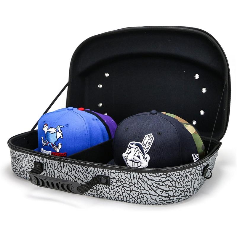 Homiegear Authentic Cap Carrier Case - Water Resistant Crush Proof Storage Bag for All Brands Cap - Elephant Skin - 16 Caps