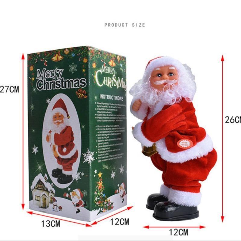 Electric Santa Claus Desktop Ornament, 1 Count Christmas Themed Decoration, Desktop Decorative Ornament for Home Office, Home Decor (without Battery)