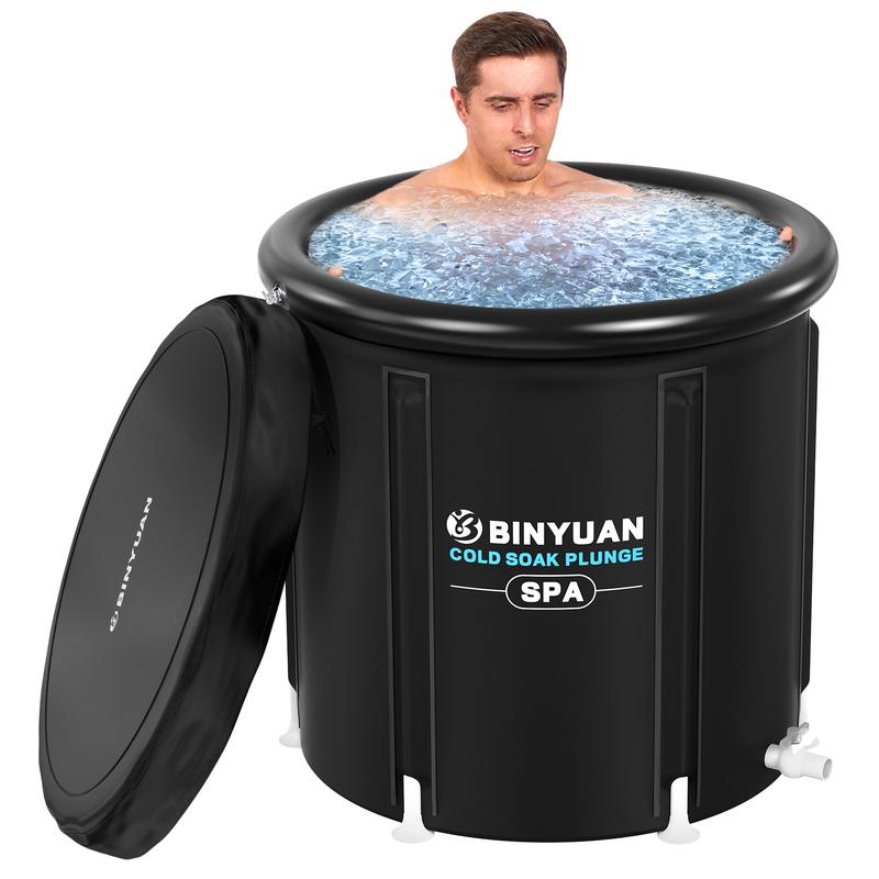 Binyuan B&Y XL Ice Bath Tub for Athletes With Cover, 99 Gal Cold Plunge Tub for Recovery, Multiple Layered Portable Ice Bath Plunge Pool Suitable for Gardens, Gyms and Other Cold Water Therapy Training