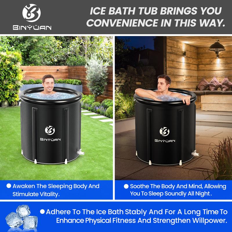 B&Y XL Ice Bathtub for Athletes - Large Recovery & Cooling Cold Plunge Tub for Outdoor Use (106 Gal)