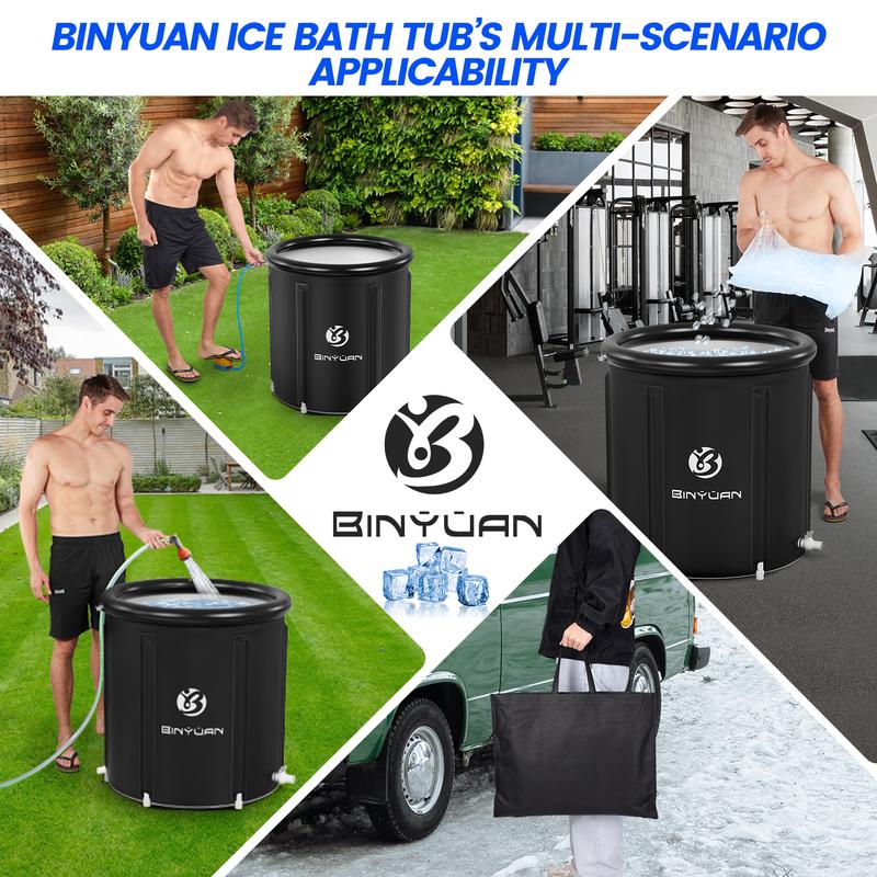 B&Y XL Ice Bathtub for Athletes - Large Recovery & Cooling Cold Plunge Tub for Outdoor Use (106 Gal)