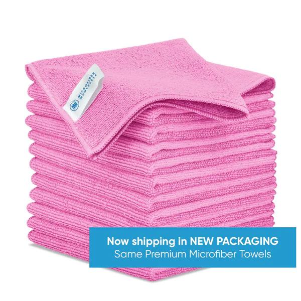 Microfiber Wholesale 12 Pack 12x12 Absorbent MW Pro Multi-Surface Cleaning Cloths | Premium Towels for Glass, Kitchens, Cars