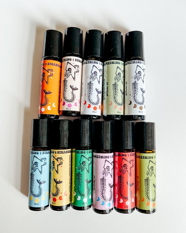 10ml Roller Oils by Zomething Strange- Sweet Gourmand, Floral, Earthy or Masculine Scents