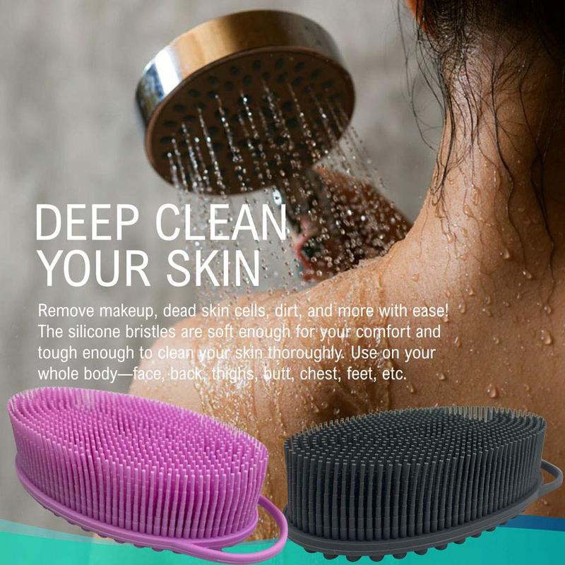 Body Scrubber, Dual-Sided Silicone Body Scrubber – Gentle Body Brush & Soothing Massager – Hygienic, Deep Cleansing, and Long-Lasting for Body