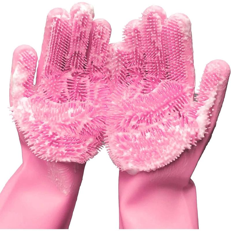 Cleaning Gloves Dishwashing Cleaning Scrubber Glove for Housework, Kitchen, Bathroom Cleaning 1 Pair (13.6