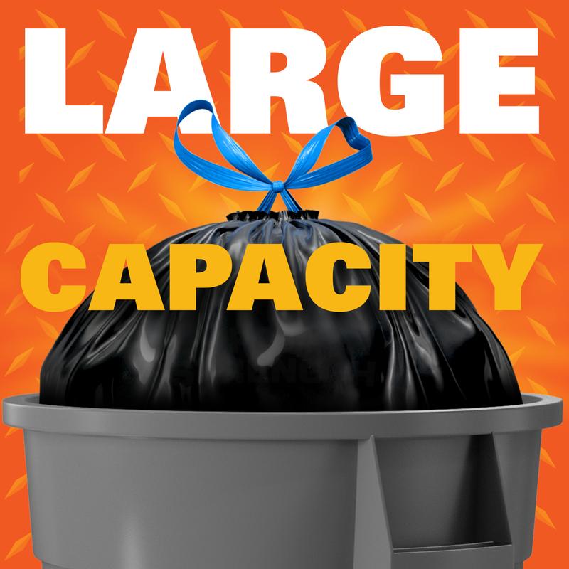 Hefty Strong Large Trash Bags, Black, 30 gallon, 40 Count - FREESHIP