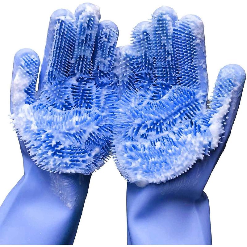 Cleaning Gloves Dishwashing Cleaning Scrubber Glove for Housework, Kitchen, Bathroom Cleaning 1 Pair (13.6