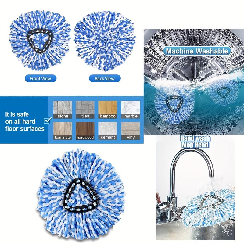 5 Pack Spin Mop Heads Replacement Compatible with Ocedar RinseClean 2 Tank Mop System, Microfiber Mop Refill Heads for Cleaning All Hard-surfaced Floo