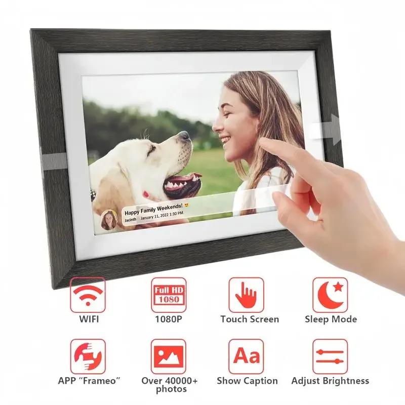 10.1 Inch WiFi Digital Picture Frame,1280 * 800IPS HD Cloud Smart Digital Photo Frame,32GB Storage, Wall Mountable,Christmas Gifts