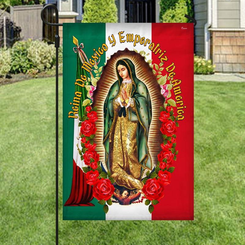 Our Lady of Guadalupe Virgin Mary Mexico Flag, Mexican Guadalupe Festival Flag, Cool Flag, Funny Flag, For Men Cave, Retro Decorative Flag For Party, Home Decor Ornaments For Indoor Outdoor, Home Decoration