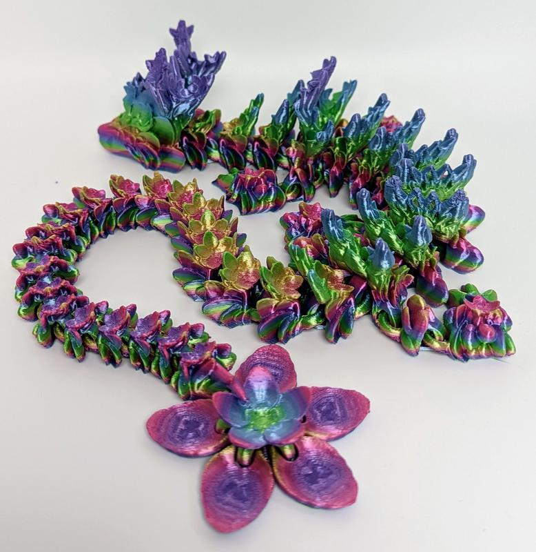 Articulated Cherry Blossom Dragon 3D printed 24