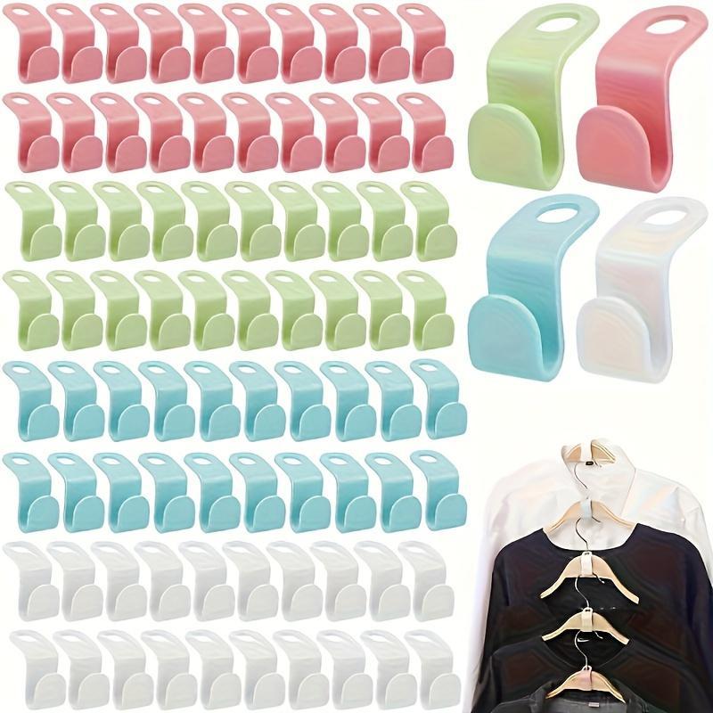 Foldable Plastic Clothes Hanger Hook, Portable Hanging Coat Hook, Space Saving Home Storage Hook for Bedroom, Living Room, Office