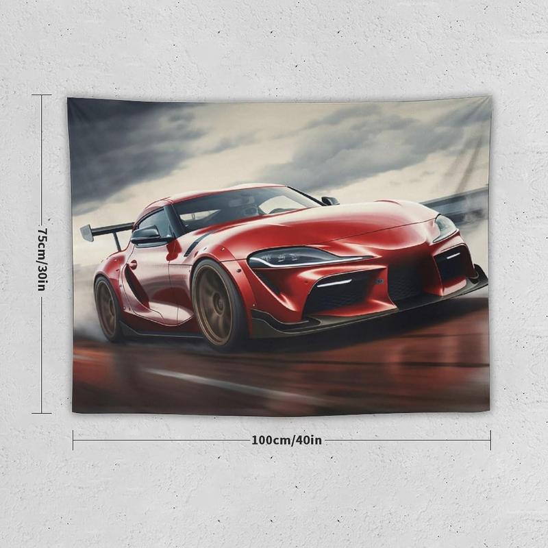 Car Tapestry Red Sports Car Sup Jdm Car Wall Hanging Aesthetic Decoration For Bedroom Living Room Wall Art Tapestries 40