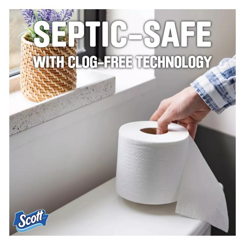 Scott 1000 Septic-Safe 1-Ply Toilet Paper 36 rolls of Scott 1000 Toilet Paper, 1-ply, 1000 sheets per roll​ 104.80 square feet per roll, 3,772.80 square feet total