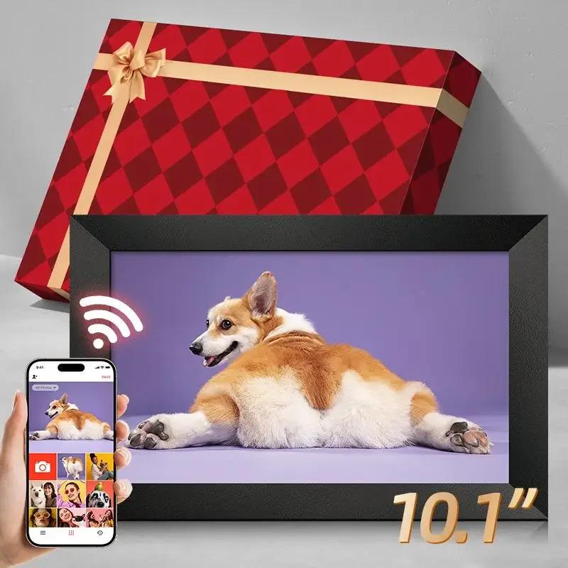 10.1 Inch WiFi Digital Picture Frame,1280 * 800IPS HD Cloud Smart Digital Photo Frame,32GB Storage, Wall Mountable,Christmas Gifts