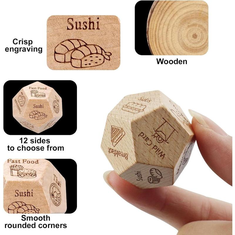 Dice for Her Him Couples Gift Ideas Food Decision Dice Games Christmas Birthday Valentines Day Gifts for Boyfriend Girlfriend Men Women Gifts for Wife Husband