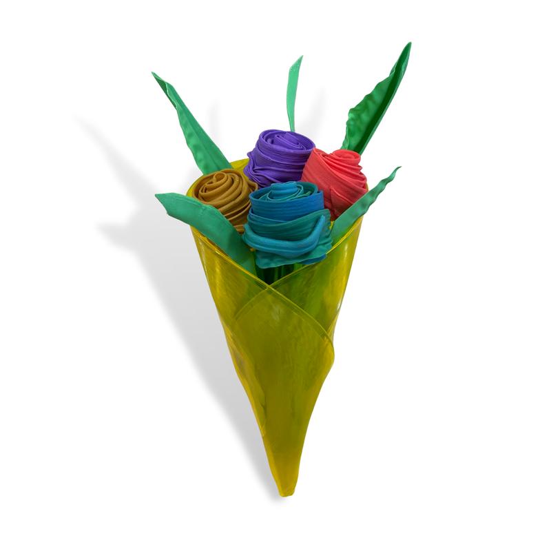 Recycled Vinyl Flower Bouquet - Multi-Color