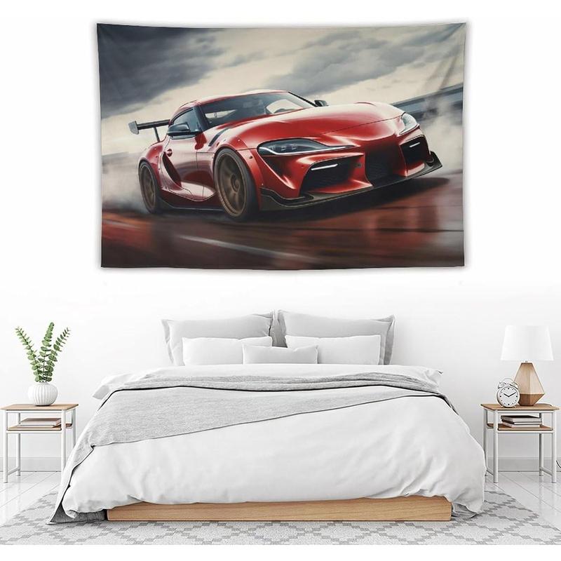 Car Tapestry Red Sports Car Sup Jdm Car Wall Hanging Aesthetic Decoration For Bedroom Living Room Wall Art Tapestries 40