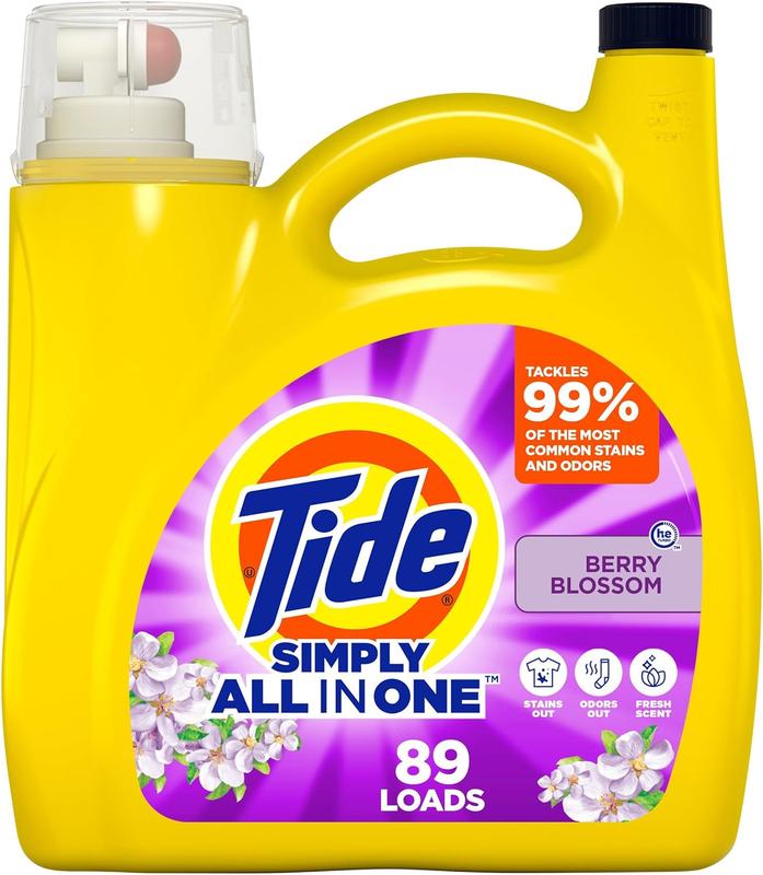 Simply Clean & Fresh Detergent, Berry Blossom Scent, 89 Loads, 117 fl oz - Household Cleaner