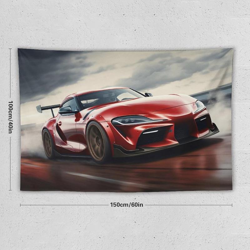 Car Tapestry Red Sports Car Sup Jdm Car Wall Hanging Aesthetic Decoration For Bedroom Living Room Wall Art Tapestries 40