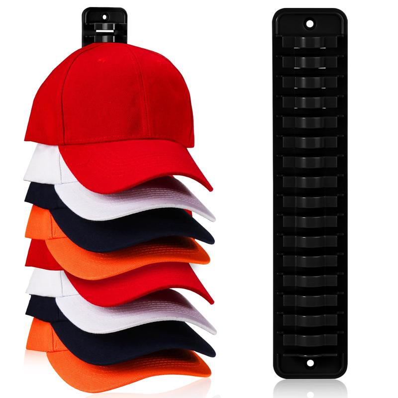 Hat Rack for Baseball Caps, 1 Count 2 Counts Two-way Install Hat Holder Organizer, Cap Storage Hook, Hat Storage Rack for Home Bedroom Dorm