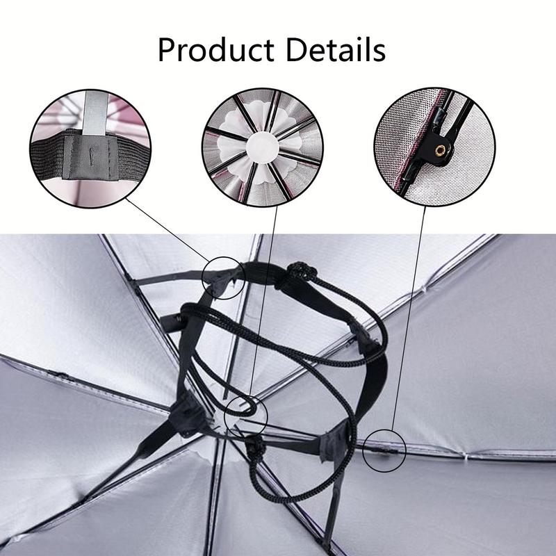 Outdoor Umbrella Hat, Outdoor Sunshade Waterproof Camping Fishing Headwear Umbrella, Portable Foldable Fishing Hat Umbrella