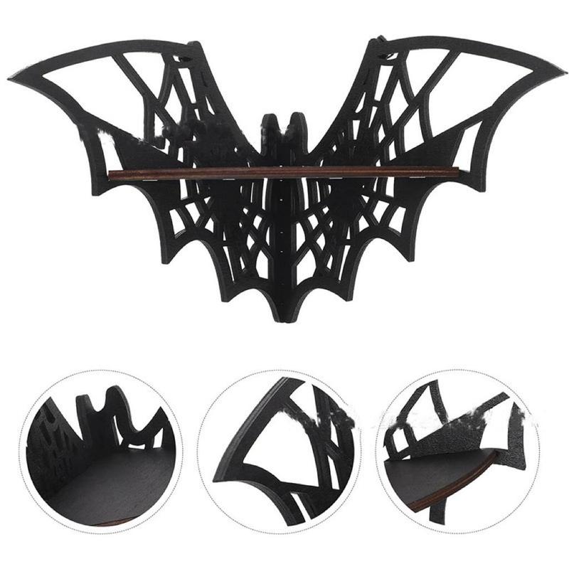 Bat Design Wall Mounted Shelf, 1 Count Creative Spider Web Design Wall Corner Storage Rack, Home Decor for Living Room Bedroom