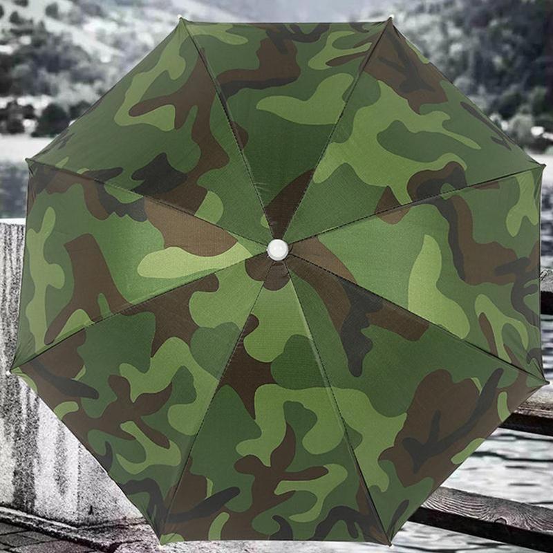 Outdoor Umbrella Hat, Outdoor Sunshade Waterproof Camping Fishing Headwear Umbrella, Portable Foldable Fishing Hat Umbrella