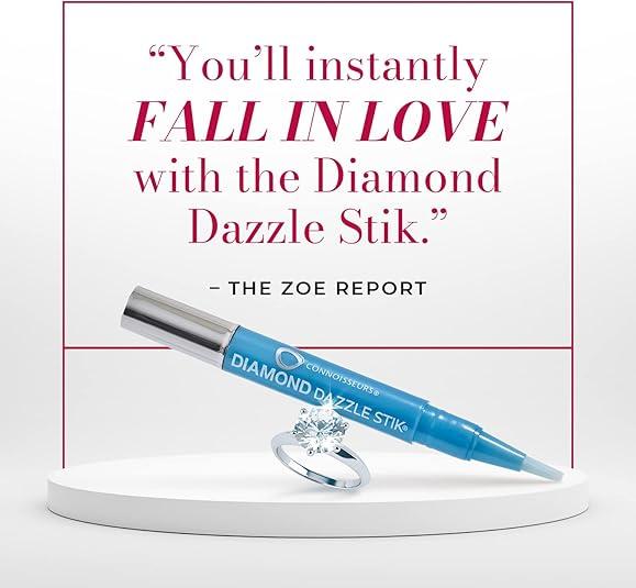 Diamond Dazzle Stik-Portable Diamond Cleaner for Rings and Jewelry-Bring Out The Sparkle in Your Diamonds and Precious Stones Brush Gift Cleaning