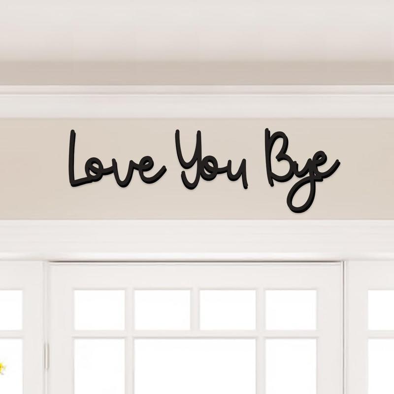 Love You Bye Letter Pattern Wall Decor, 1 Count Modern Wall Art, Wall Decor for Home Living Room Bedroom Office