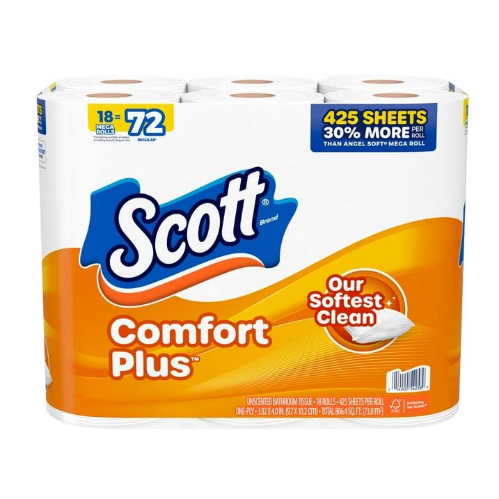 Scott ComfortPlus Toilet Paper, 18 Mega Rolls (PREESHIP)