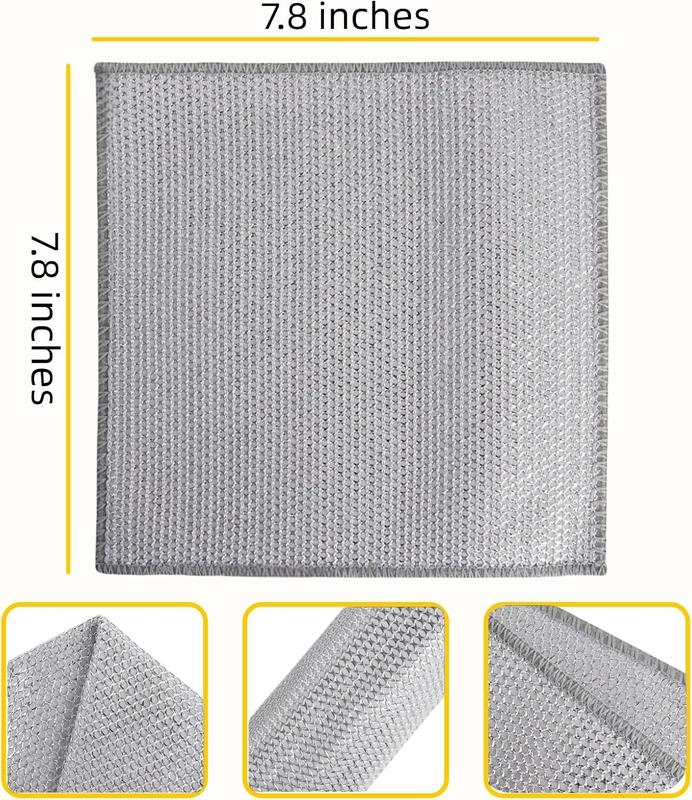 Wire Dishwashing Rags, 2024 New Scrubbing 、Multipurpose Wire Miracle Cleaning Cloths, Non-Scratch Kitchen Wire Dishcloth Rag Hand Pack