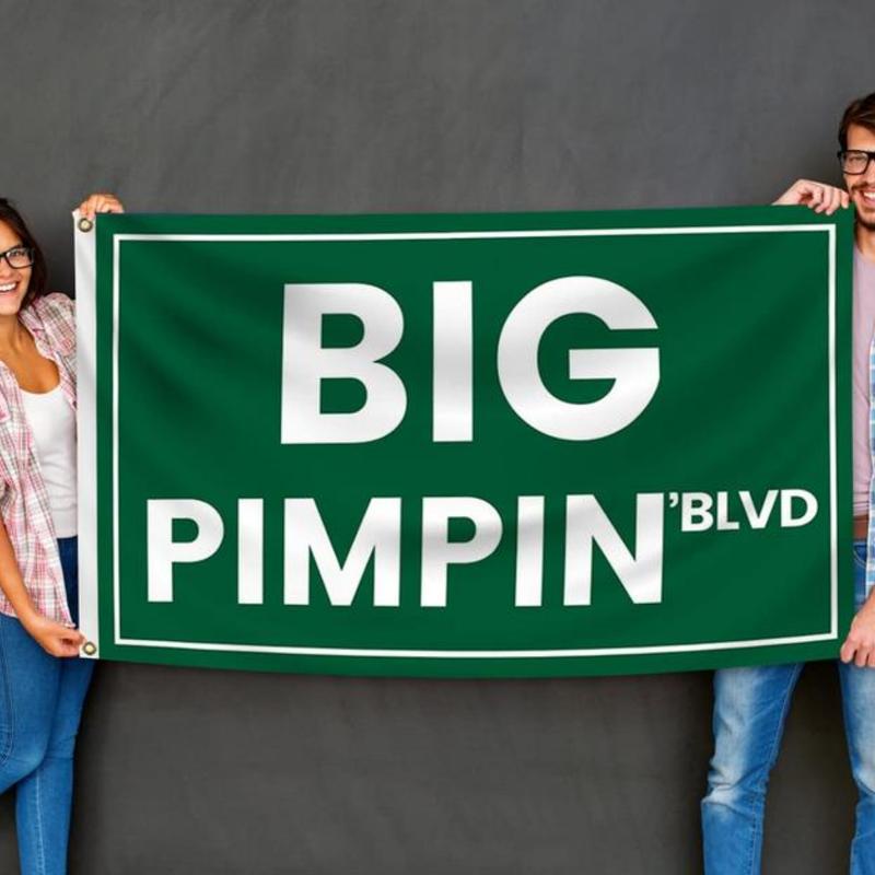 Big Pimpin‘blvd Funny Quote 3x5 Feet Flag Banner