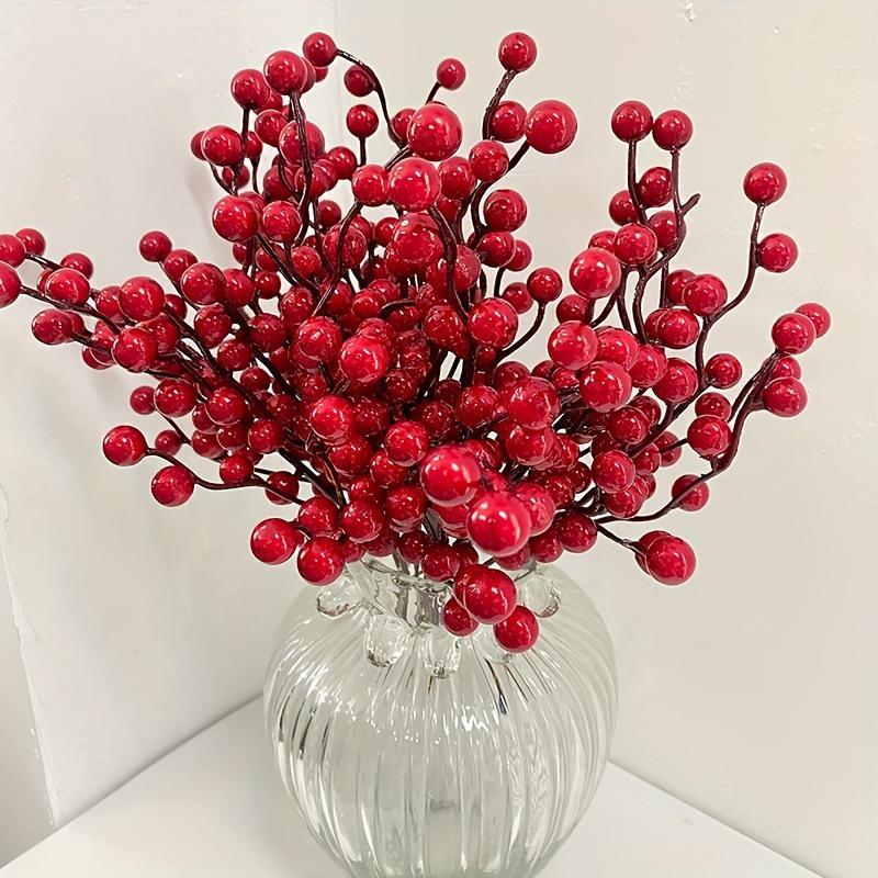 Artificial Berry Stem, 12 24pcs Faux Diy Decorative Fruit Stem, Home Decor Supplies for for Party Wedding