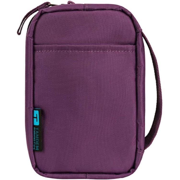 Tandem Diabetes Supply Case with insulated pocket. Organize your t:slim X2 insulin pump supplies. Fits: infusion site, dexcom inserter, glucose meter, lancet, test strips, insulin and more. (Purple) Mesh Pack Boxes