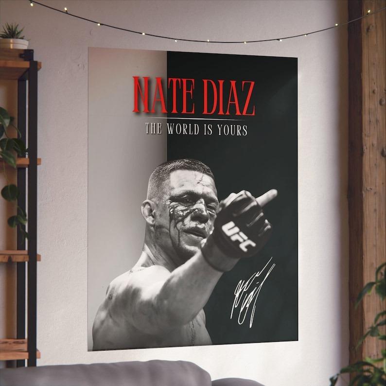 Nate Diaz, Poster, UFC Poster, Poster Ideas, Fighter Poster, Athlete Motivation, Wall Decor