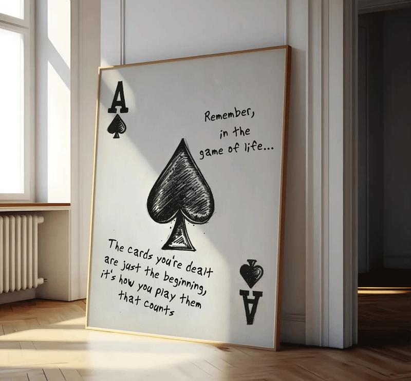 Ace of Spades, Motivational Wall Art, Mental Health Art, Inspirational Gifts, Home Decor, Home Gift, Printable Wall Art